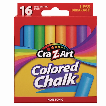 Cra-Z-Art Colored Chalk, Assorted Colors, PK16 1080148